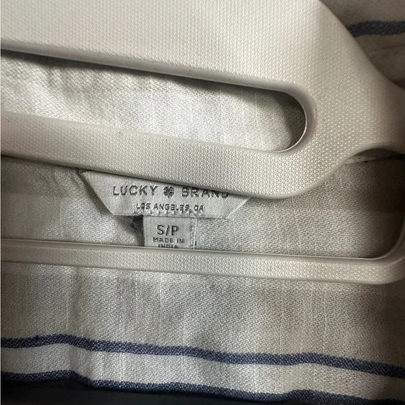 Lucky Brand Blue and White Striped Button Down Shirt - Picture 4 of 9